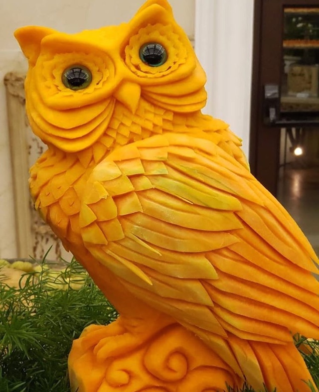 Arte em aboboras, esculturas,